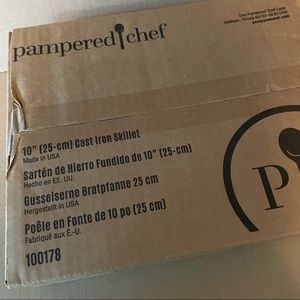 Pampered Chef cast iron skillet.  10 in.